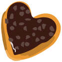 Brown Heart Donut